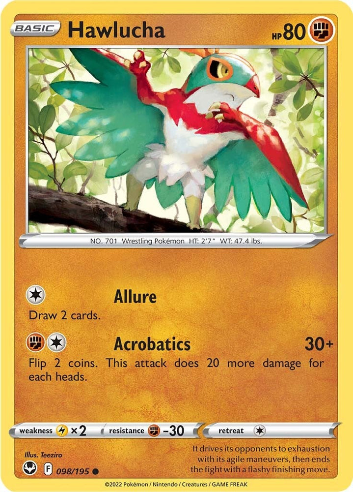 Hawlucha (098/195) [Sword & Shield: Silver Tempest] Pokémon