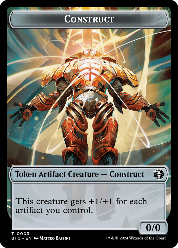 Mercenary // Construct Double-Sided Token [Outlaws of Thunder Junction Tokens] Magic: The Gathering