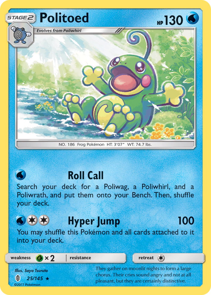 Politoed (25/145) [Sun & Moon: Guardians Rising] Pokémon