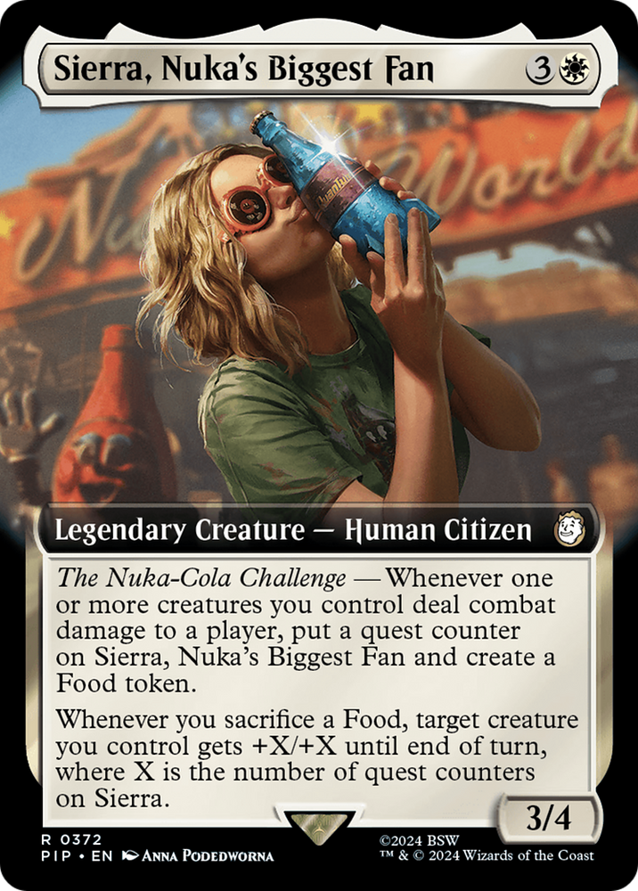 Sierra, Nuka's Biggest Fan (Extended Art) [Fallout] Magic: The Gathering