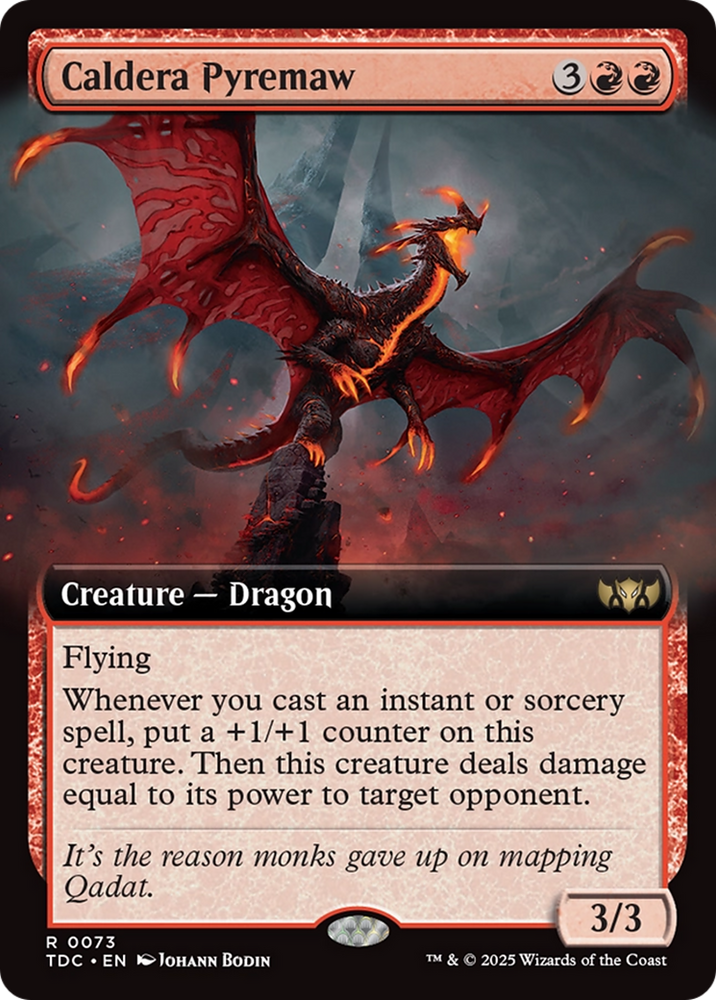 Caldera Pyremaw (Extended Art) [Tarkir: Dragonstorm Commander] Magic: The Gathering