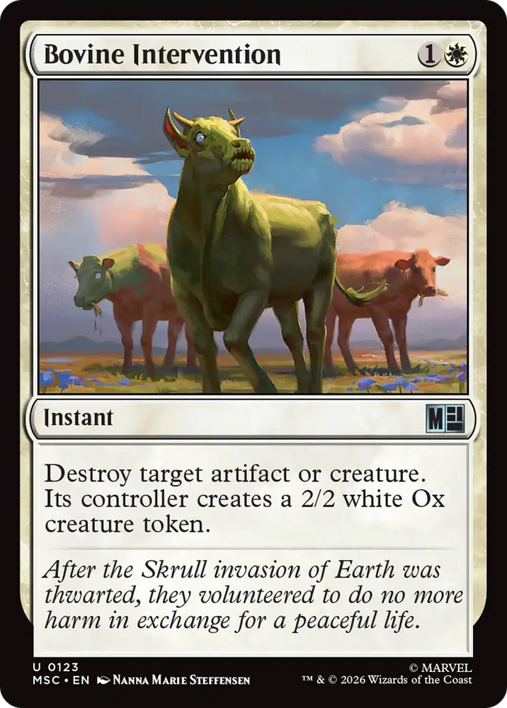 Bovine Intervention [Marvel Super Heroes Commander] Magic: The Gathering