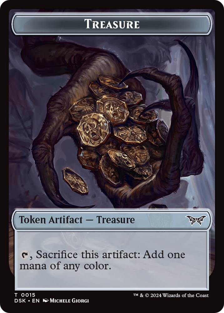 Treasure // Copy Double-Sided Token [Duskmourn: House of Horror Tokens] Magic: The Gathering