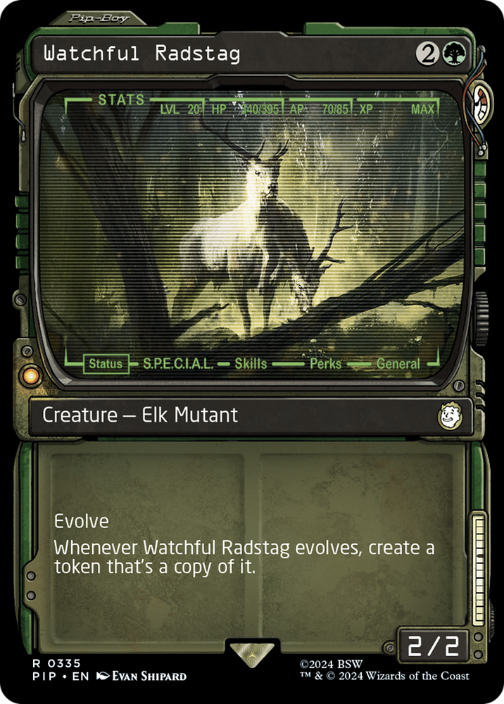 Watchful Radstag (Showcase) [Fallout] Magic: The Gathering
