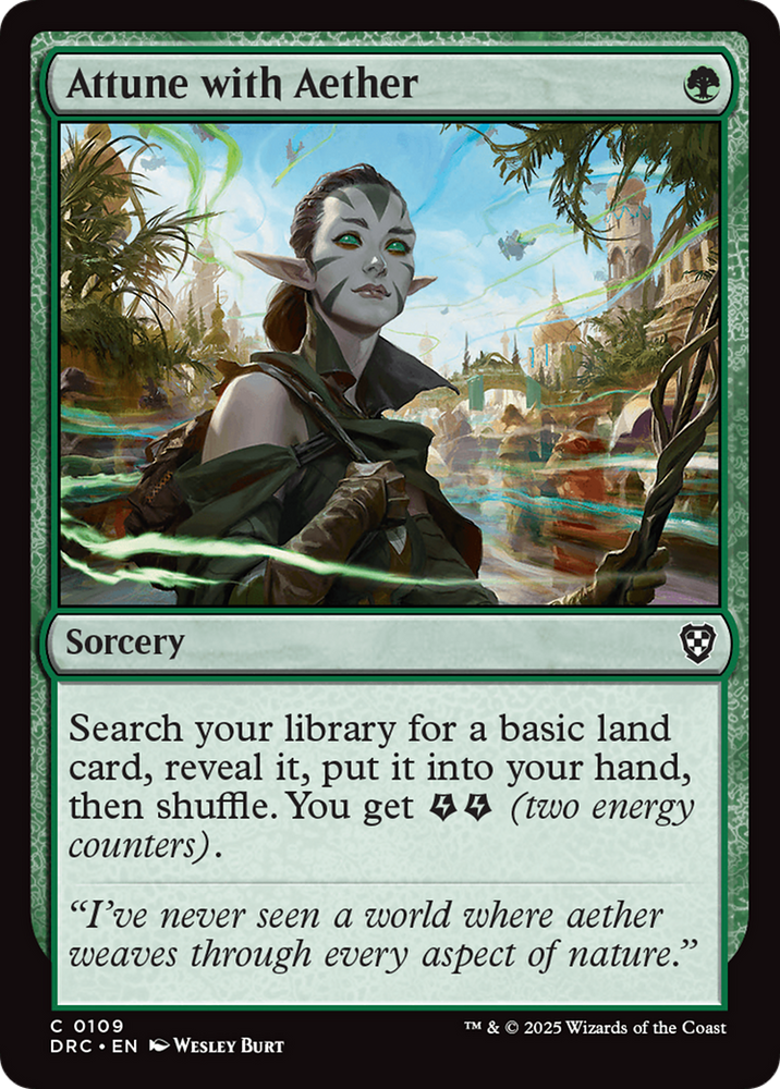 Attune with Aether [Aetherdrift Commander] Magic: The Gathering