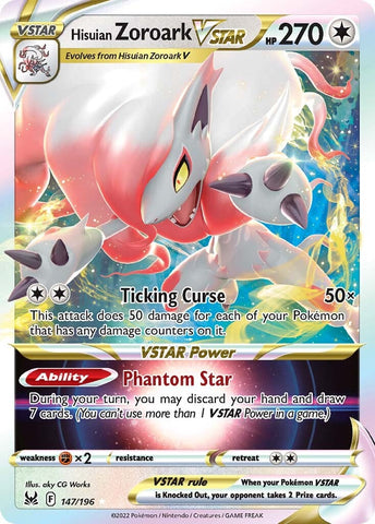 Hisuian Zoroark VSTAR (147/196) [Sword & Shield: Lost Origin] Pokémon