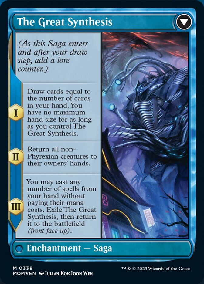 Jin-Gitaxias // The Great Synthesis (Borderless Alternate Art) [March of the Machine] Magic: The Gathering