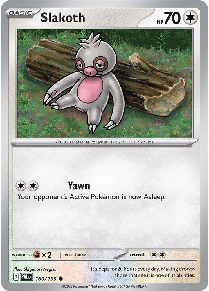 Slakoth (160/193) [Scarlet & Violet: Paldea Evolved] Pokémon
