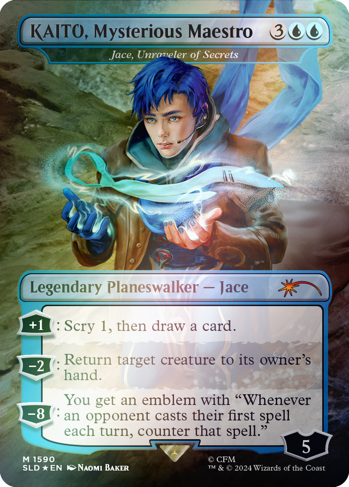 KAITO, Mysterious Maestro - Jace, Unraveler of Secrets (Rainbow Foil) [Secret Lair Drop Series] Magic: The Gathering