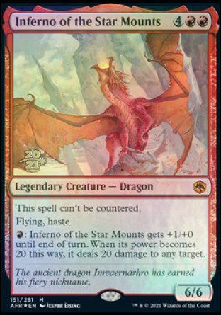 Inferno of the Star Mounts [Dungeons & Dragons: Adventures in the Forgotten Realms Prerelease Promos] Magic: The Gathering