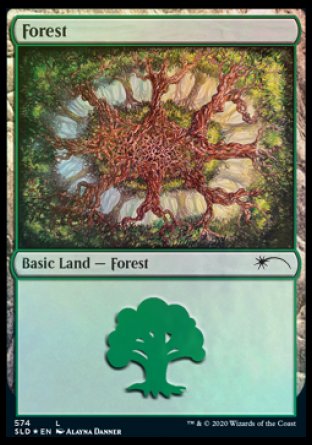 Forest (Plus One) (574) [Secret Lair Drop Promos] Magic: The Gathering