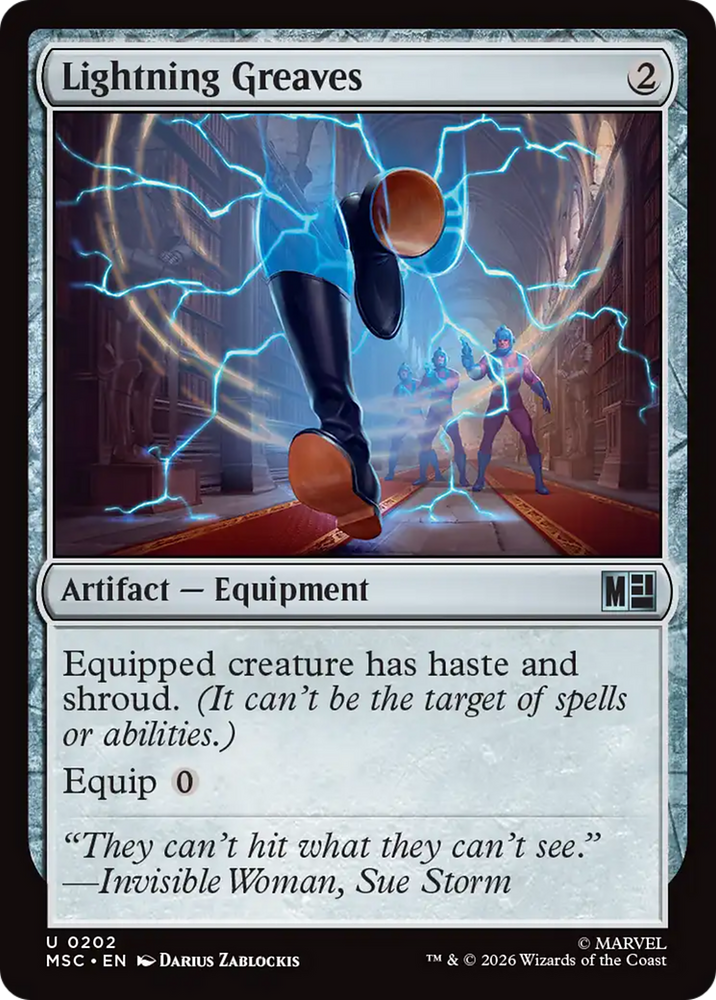 Lightning Greaves (Surge Foil) [Marvel Super Heroes Commander] Magic: The Gathering