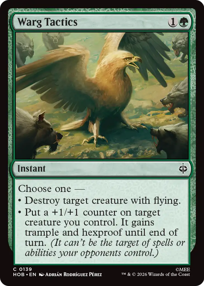 Warg Tactics [The Hobbit] Magic: The Gathering