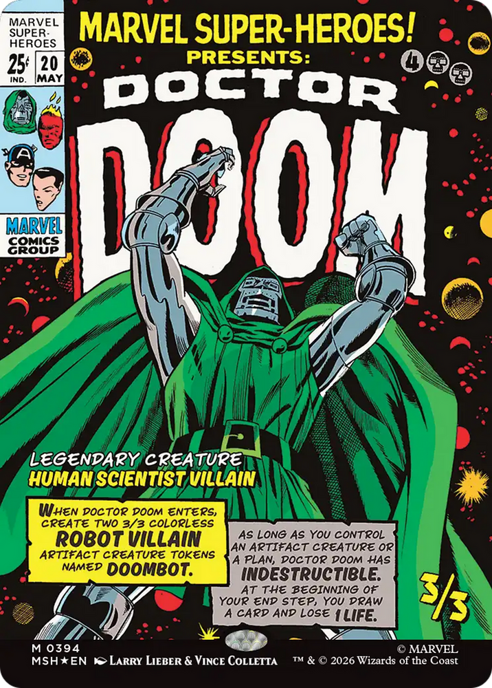 Doctor Doom (Borderless) [Marvel Super Heroes] Magic: The Gathering