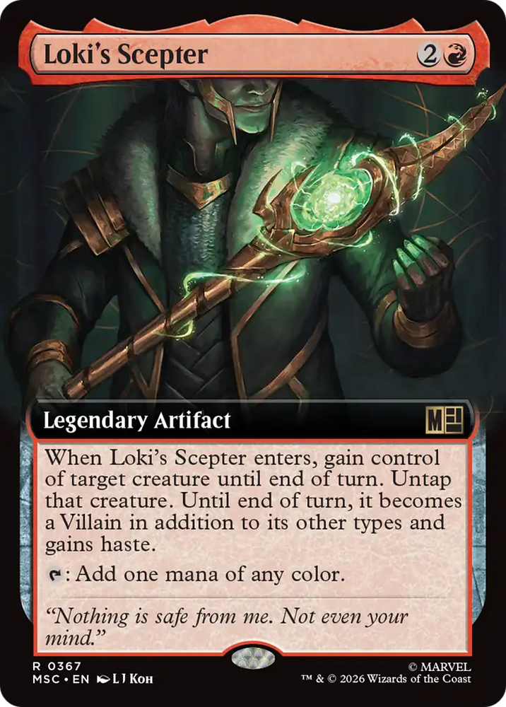 Loki's Scepter (Extended Art) [Marvel Super Heroes Commander] Magic: The Gathering