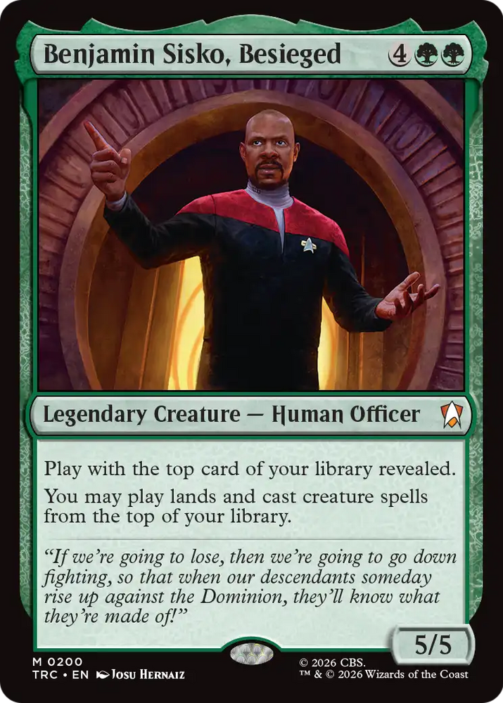 Benjamin Sisko, Besieged [Star Trek Commander] Magic: The Gathering