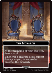 The Blackjack // The Monarch Double-Sided Token (Surge Foil) [FINAL FANTASY Commander Tokens] Magic: The Gathering