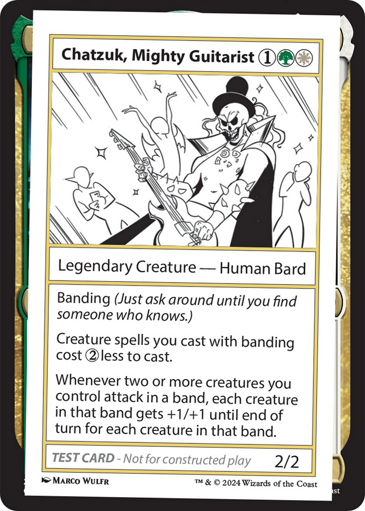 Chatzuk, Mighty Guitarist [Mystery Booster 2 Playtest Cards] Magic: The Gathering