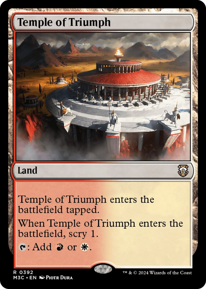Temple of Triumph (Ripple Foil) [Modern Horizons 3 Commander] Magic: The Gathering