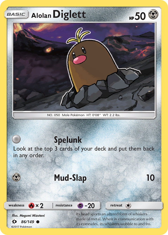 Alolan Diglett (86/149) [Sun & Moon: Base Set] Pokémon