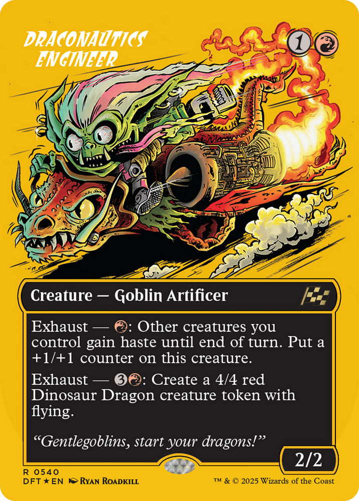 Draconautics Engineer (Borderless) (First-Place Foil) [Aetherdrift] Magic: The Gathering