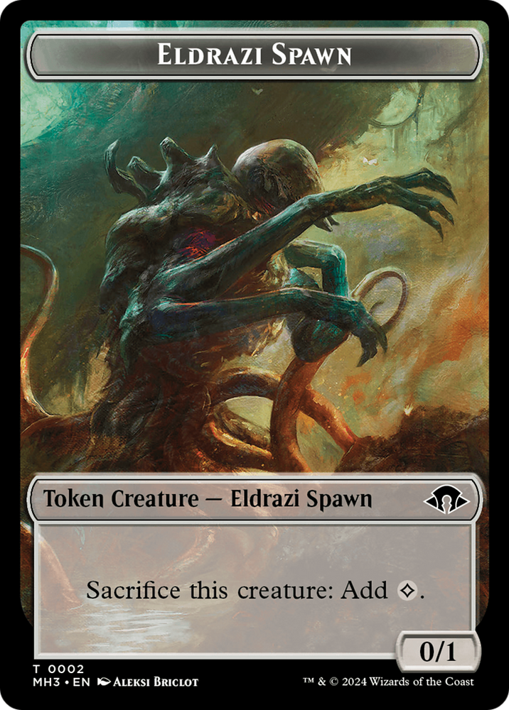 Eldrazi Spawn // Whale Double-Sided Token [Modern Horizons 3 Tokens] Magic: The Gathering