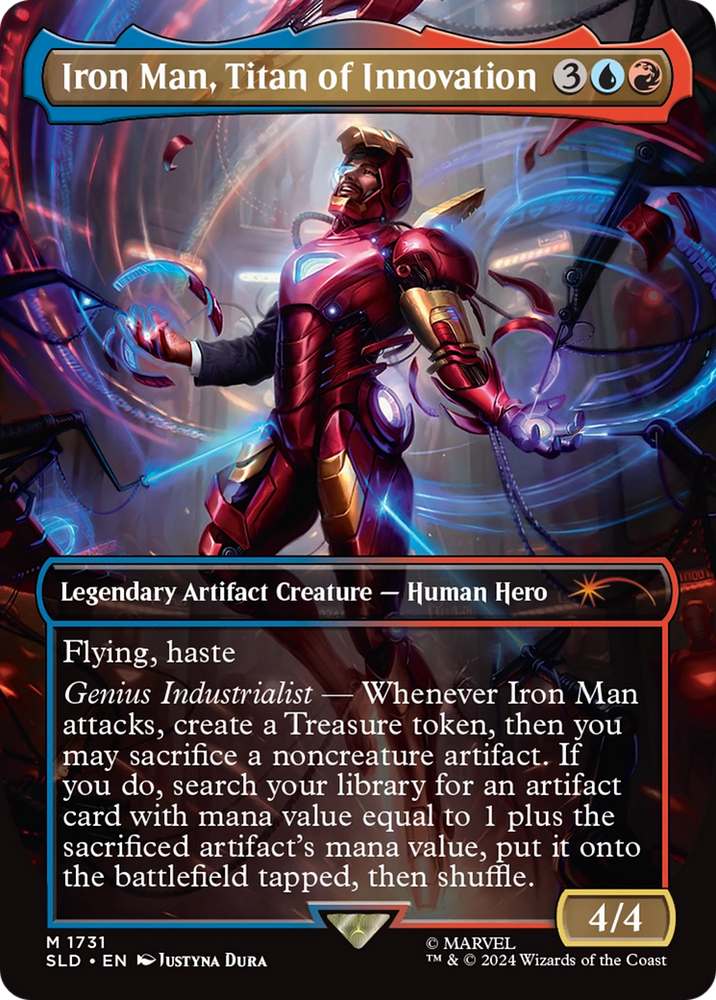Iron Man, Titan of Innovation (Rainbow Foil) [Secret Lair Drop Series] Magic: The Gathering