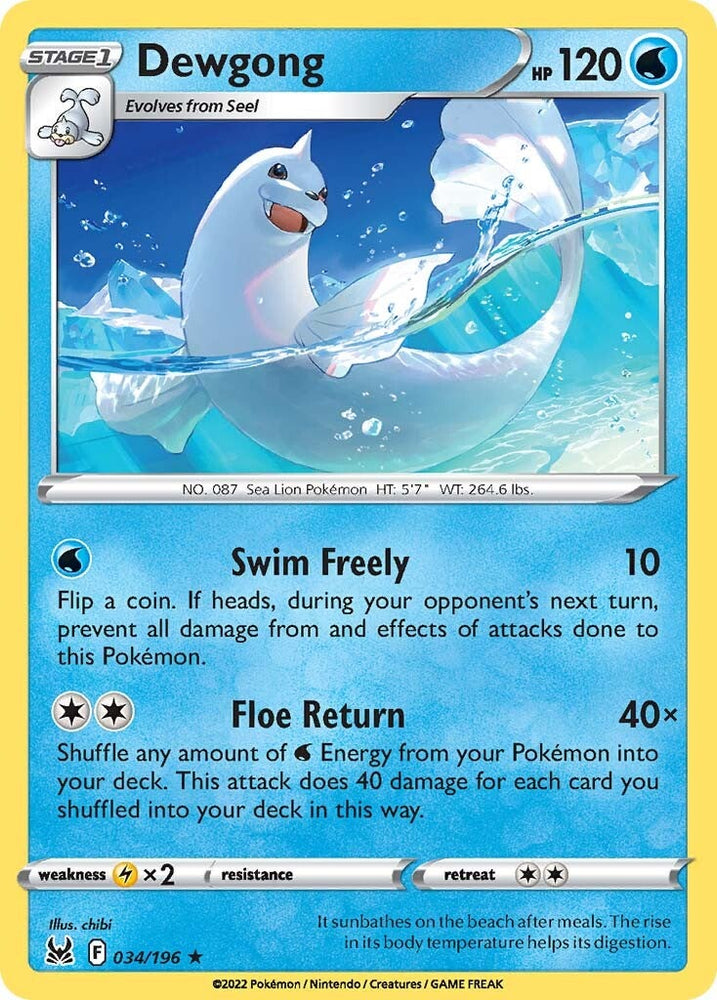 Dewgong (034/196) [Sword & Shield: Lost Origin] Pokémon