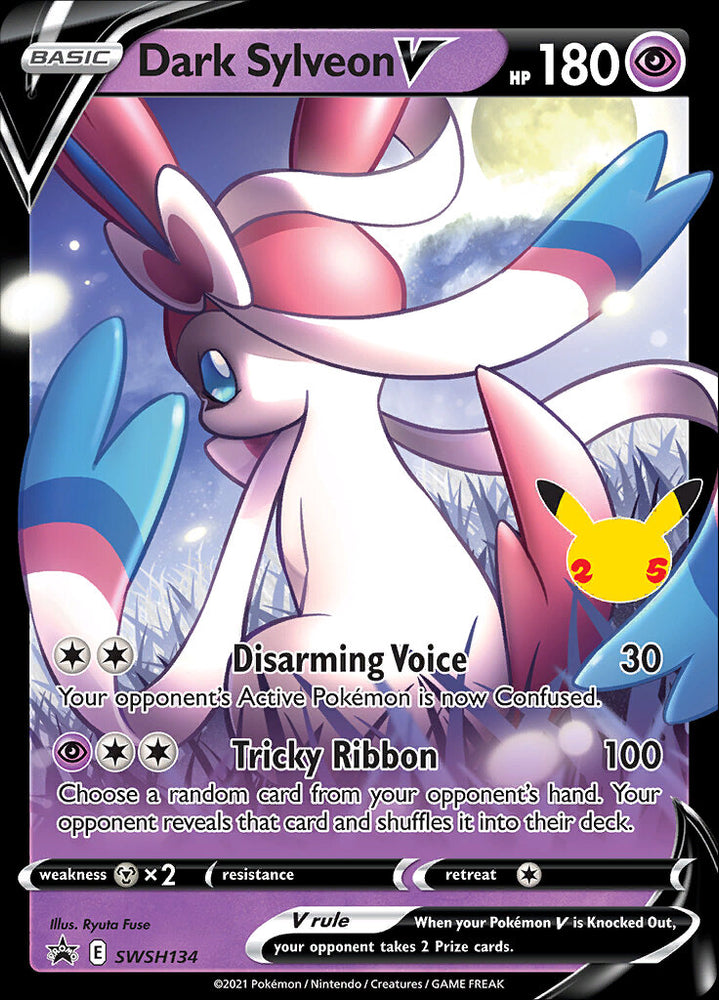 Dark Sylveon V (SWSH134) (Celebrations) [Sword & Shield: Black Star Promos] Pokémon