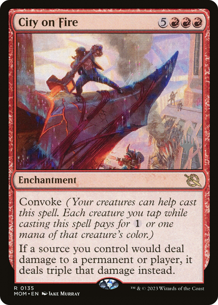 City on Fire (Promo Pack) [March of the Machine Promos] Magic: The Gathering