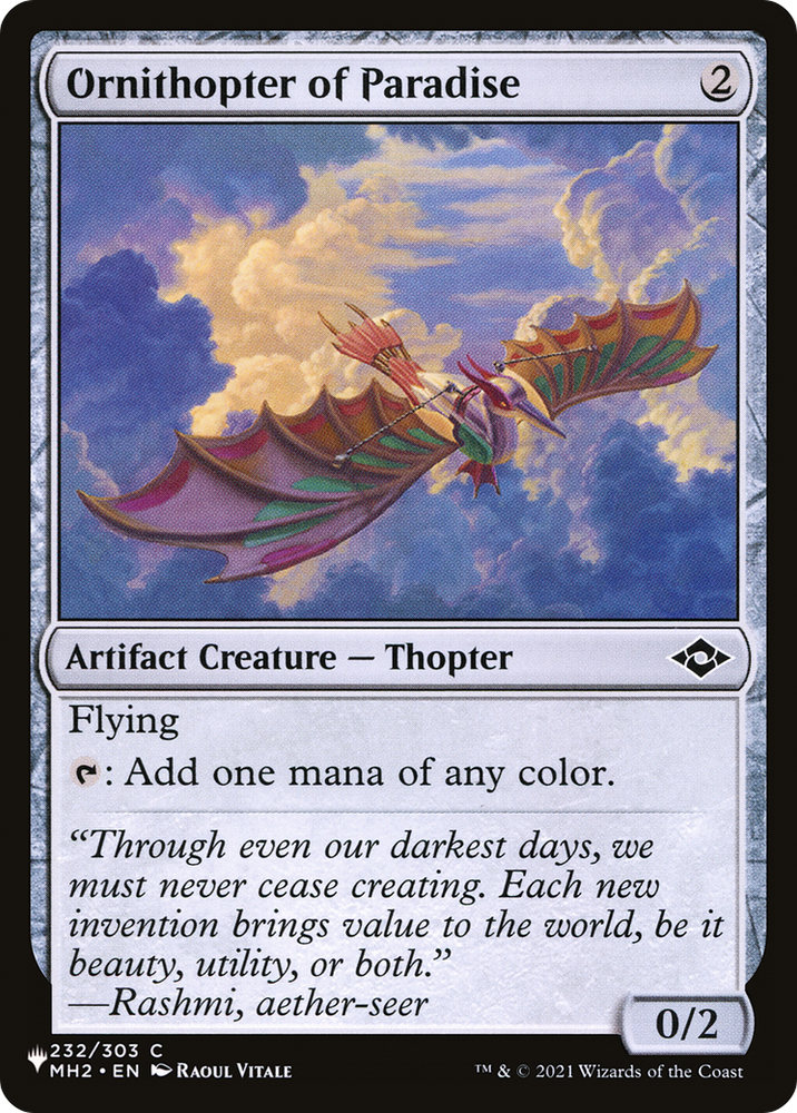 Ornithopter of Paradise [The List] Magic: The Gathering