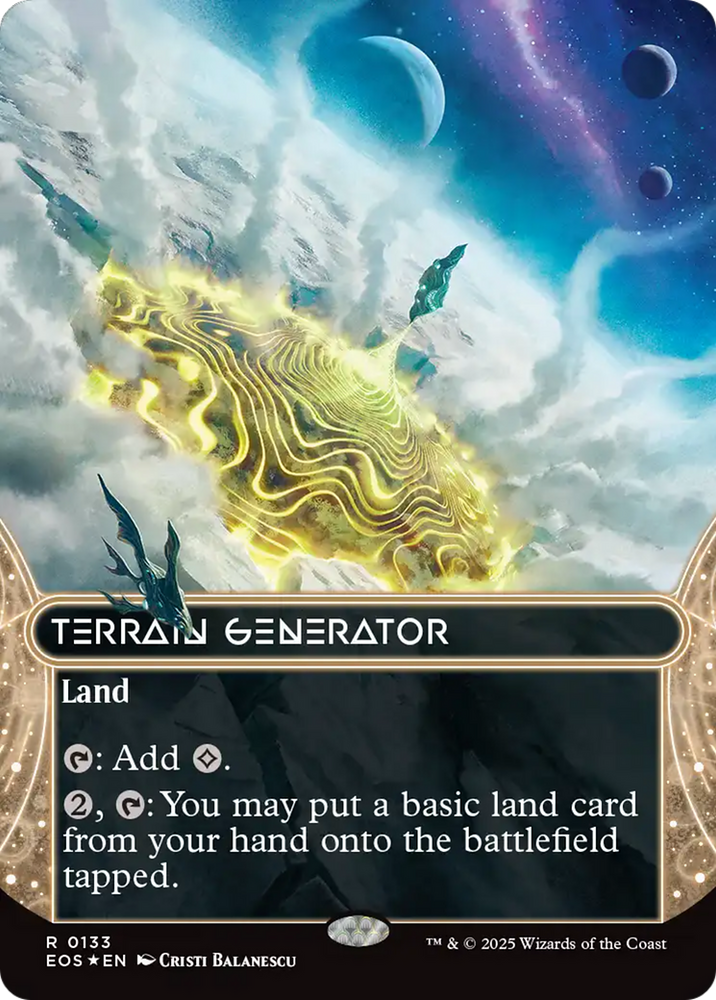 Terrain Generator (0133) (Borderless) (Galaxy Foil) [Edge of Eternities: Stellar Sights] Magic: The Gathering
