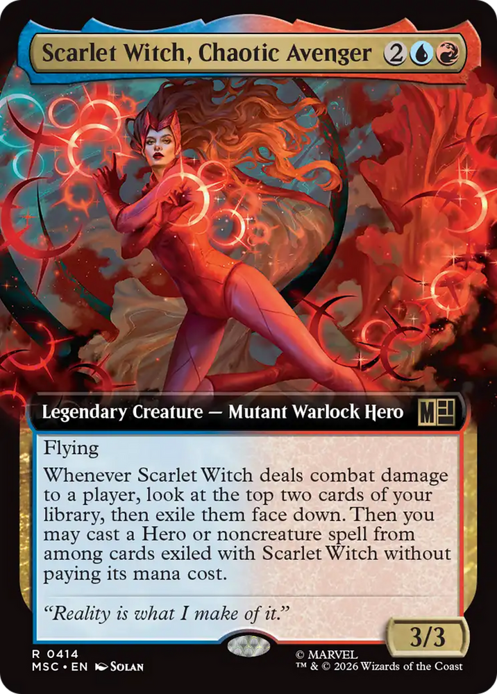 Scarlet Witch, Chaotic Avenger (Extended Art) [Marvel Super Heroes Commander] Magic: The Gathering