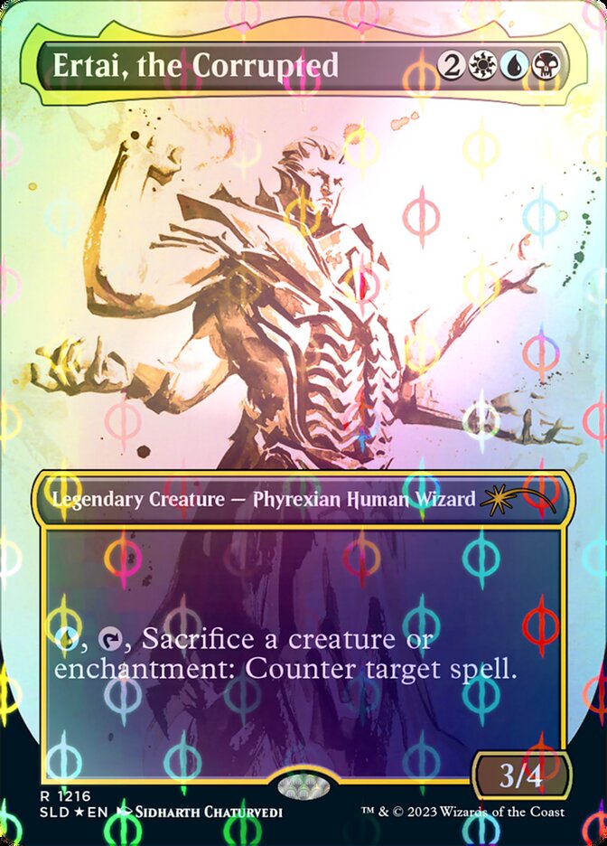 Ertai, the Corrupted (Borderless Ichor Step-and-Compleat Foil) [Secret Lair Drop Series] Magic: The Gathering