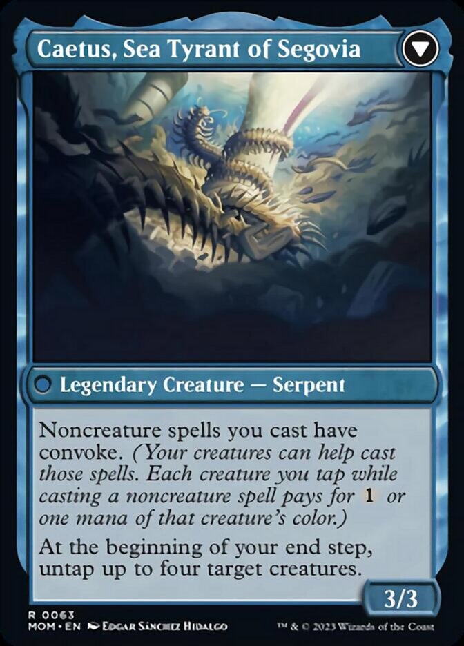 Invasion of Segovia // Caetus, Sea Tyrant of Segovia [March of the Machine] Magic: The Gathering