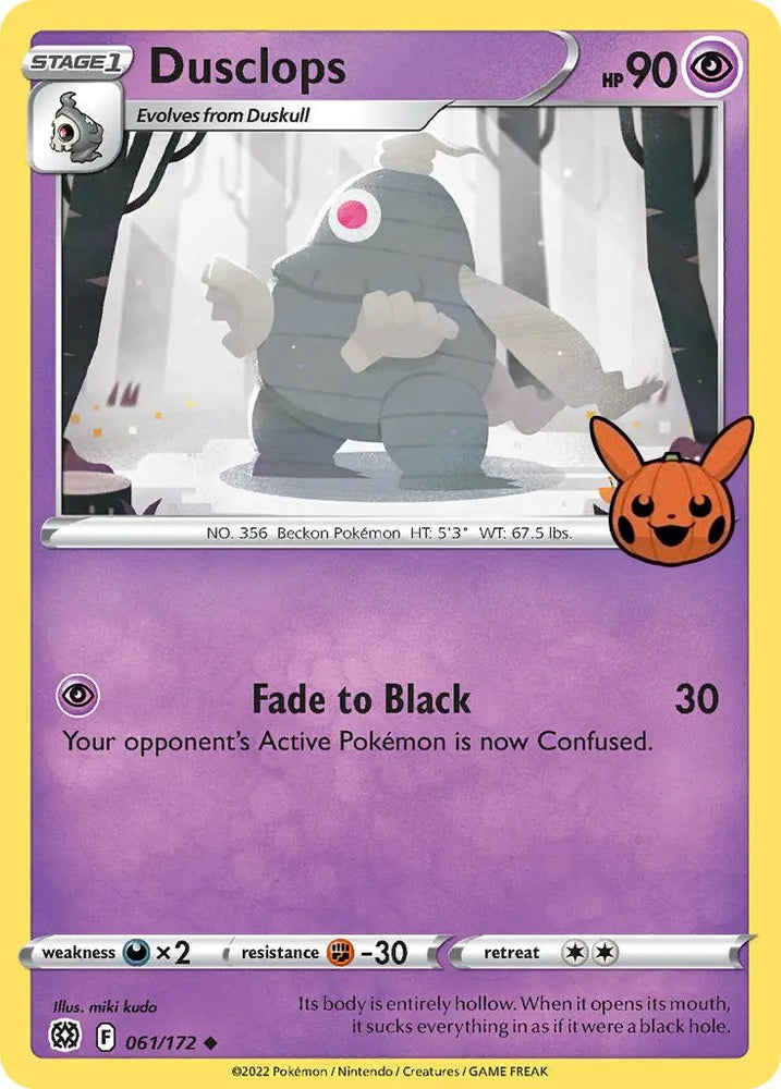 Dusclops (061/172) [Trick or Trade] Pokémon