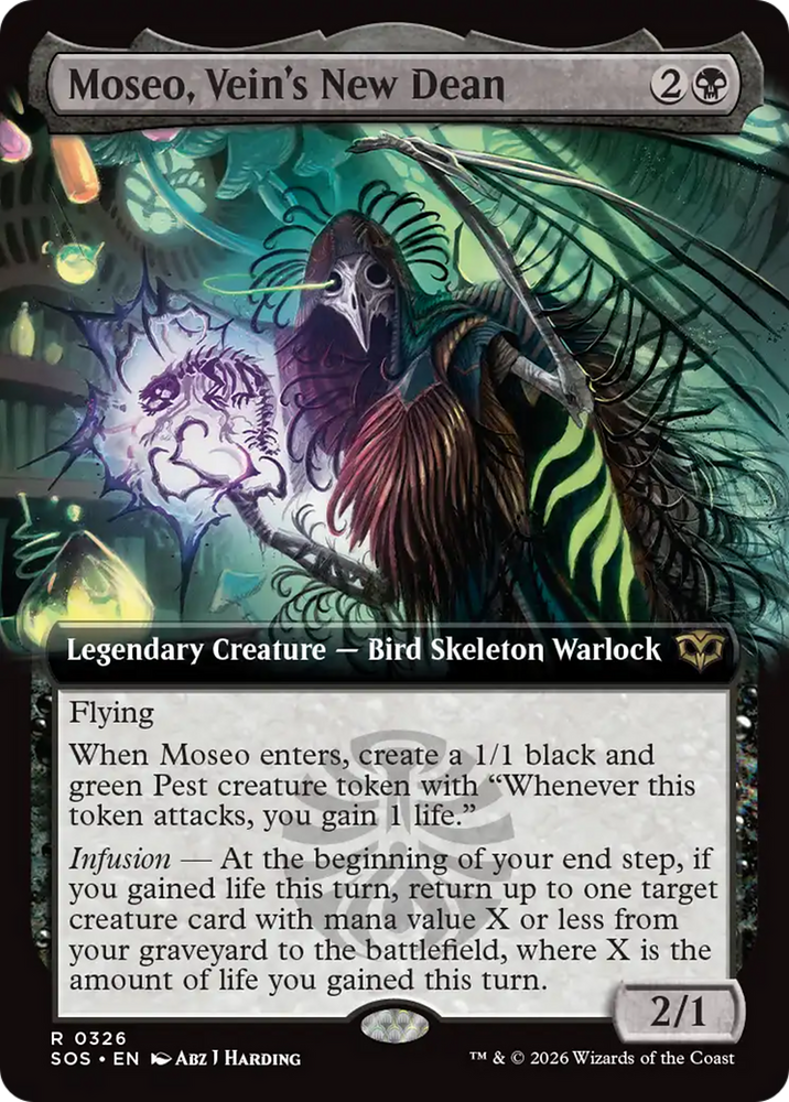 Moseo, Vein's New Dean (Extended Art) [Secrets of Strixhaven] Magic: The Gathering