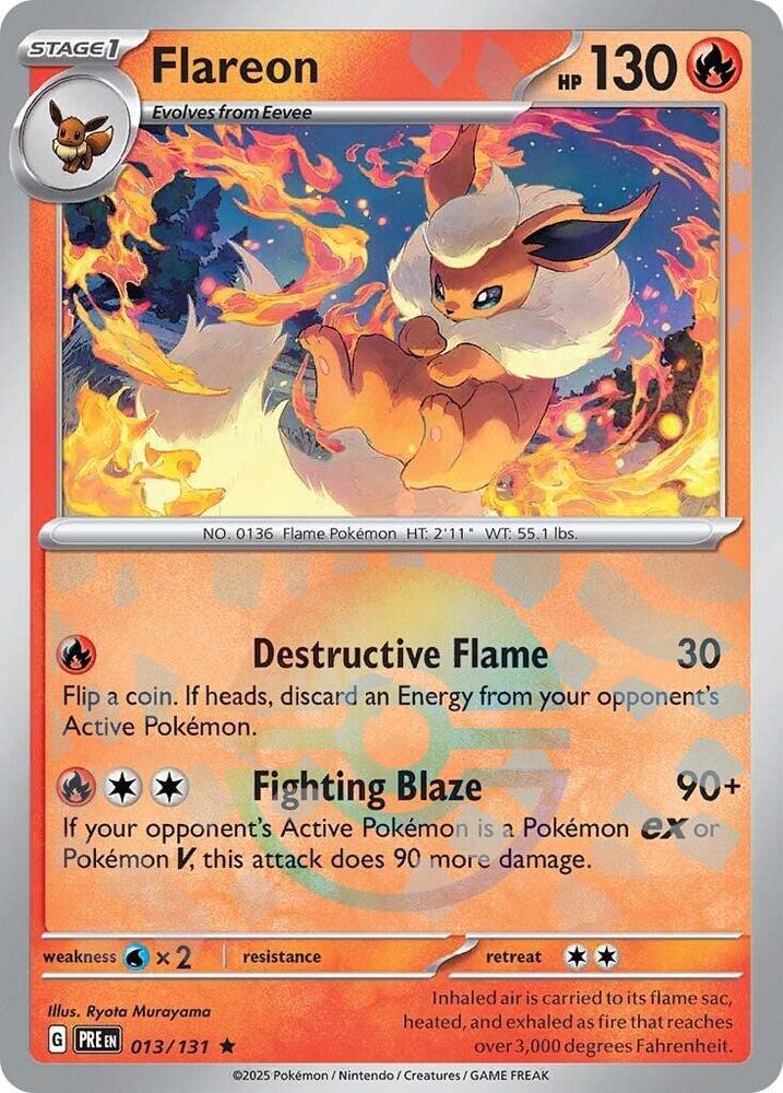 Flareon (013/131) (Poke Ball Pattern) [Scarlet & Violet: Prismatic Evolutions] Pokémon