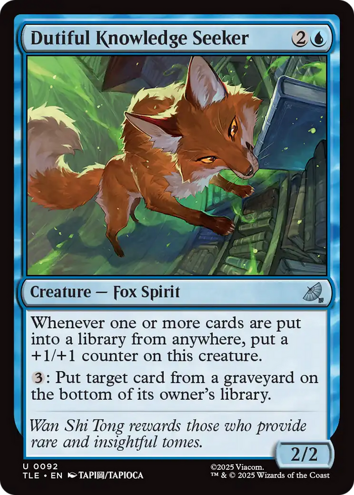 Dutiful Knowledge Seeker [Avatar: The Last Airbender: Eternal-Legal] Magic: The Gathering