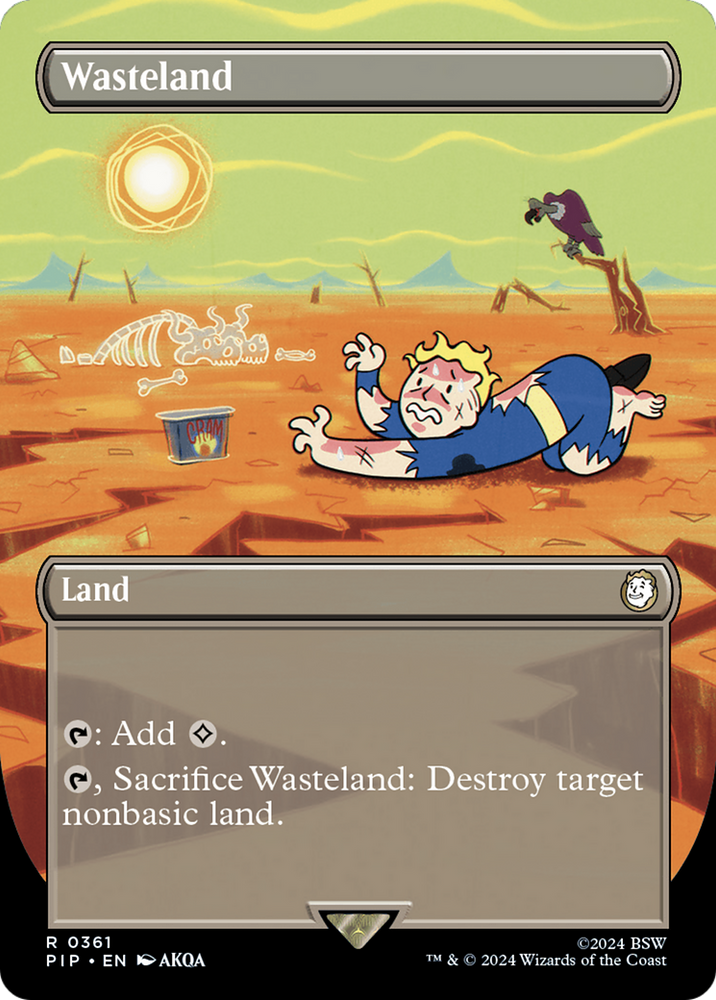 Wasteland (Borderless) [Fallout] Magic: The Gathering