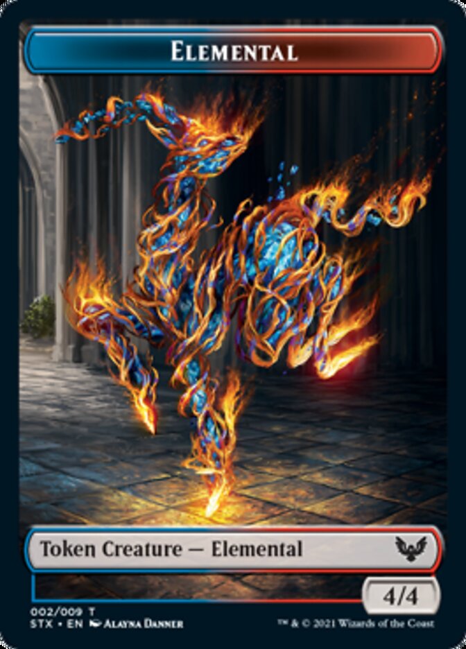 Elemental // Fractal Double-Sided Token [Strixhaven: School of Mages Tokens] Magic: The Gathering