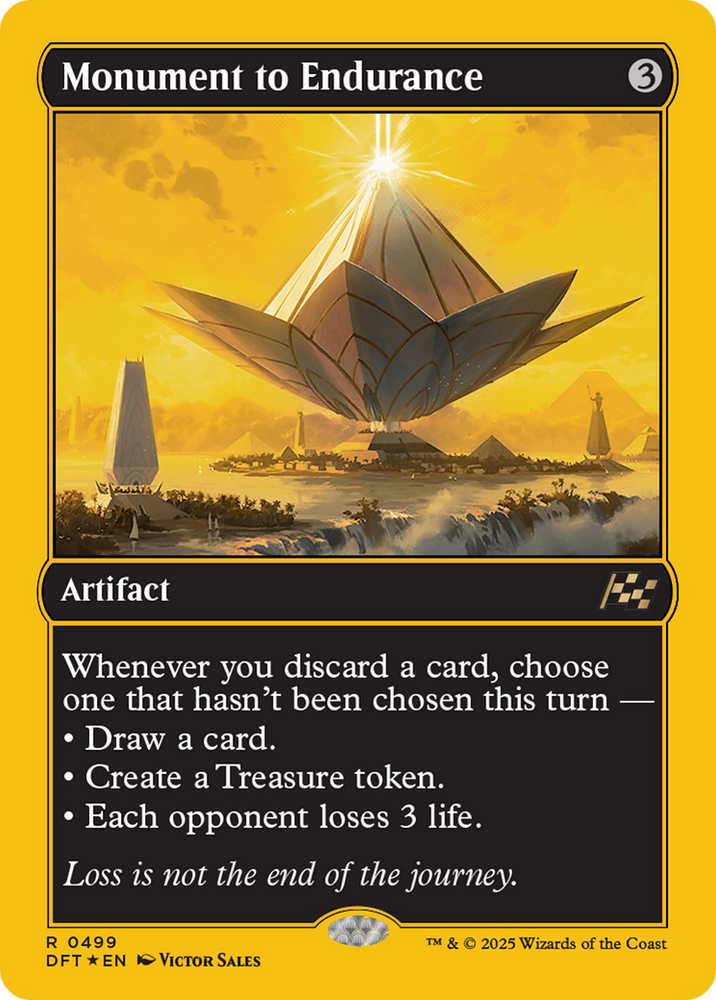 Monument to Endurance (First-Place Foil) [Aetherdrift] Magic: The Gathering