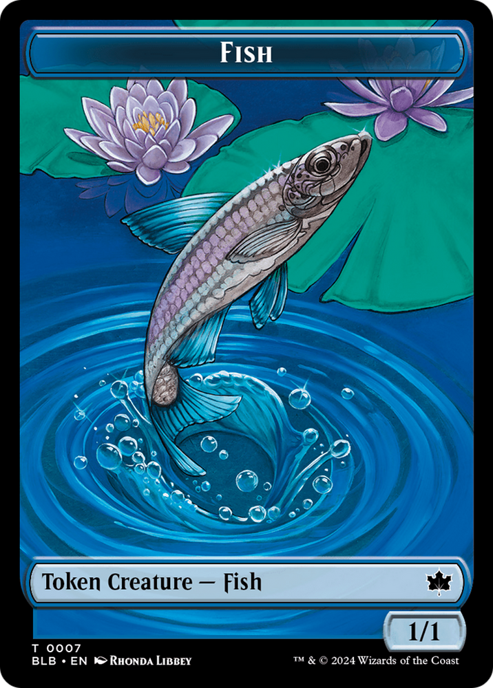 Fish Token [Bloomburrow Tokens] Magic: The Gathering