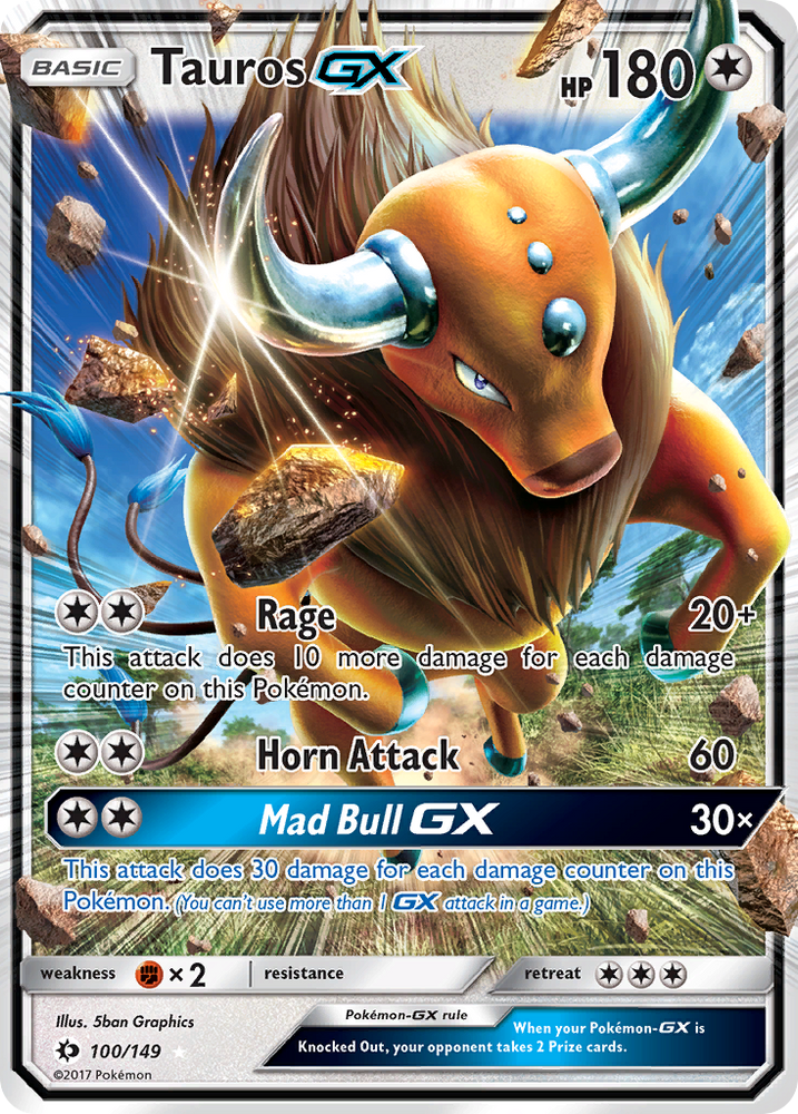 Tauros GX (100/149) [Sun & Moon: Base Set] Pokémon