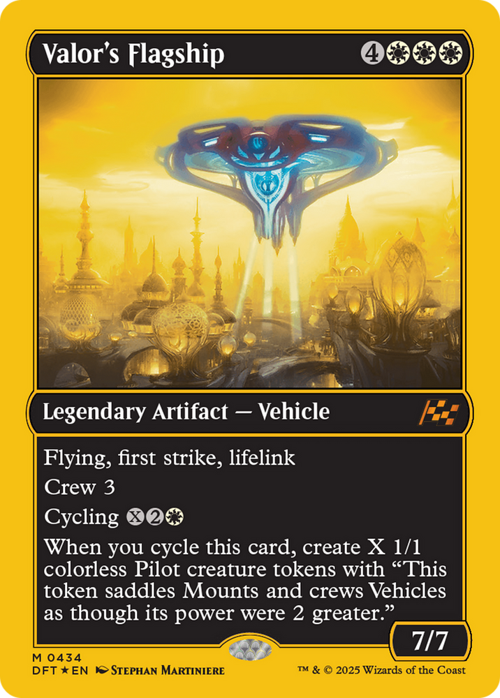 Valor's Flagship (First-Place Foil) [Aetherdrift] Magic: The Gathering