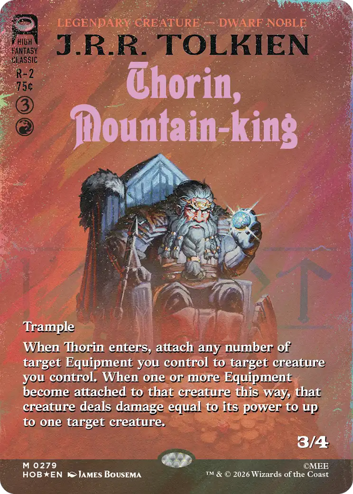 Thorin, Mountain-king (Borderless) (Surge Foil) [The Hobbit] Magic: The Gathering