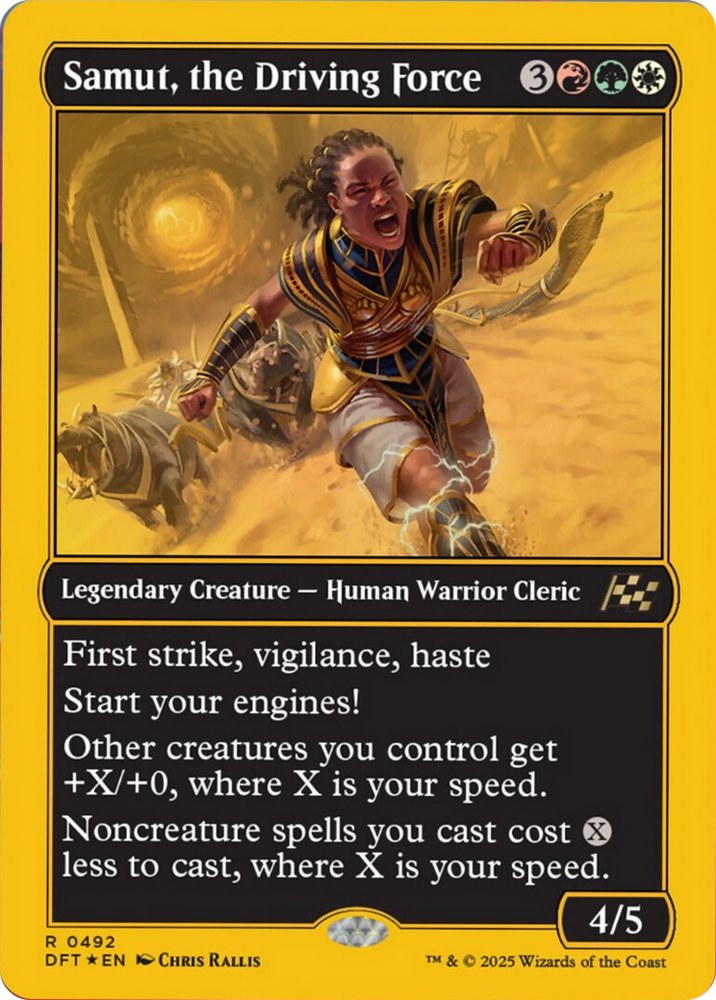 Samut, the Driving Force (First-Place Foil) [Aetherdrift] Magic: The Gathering
