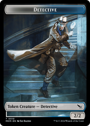 Detective // Ooze Double-Sided Token [Murders at Karlov Manor Tokens] Magic: The Gathering