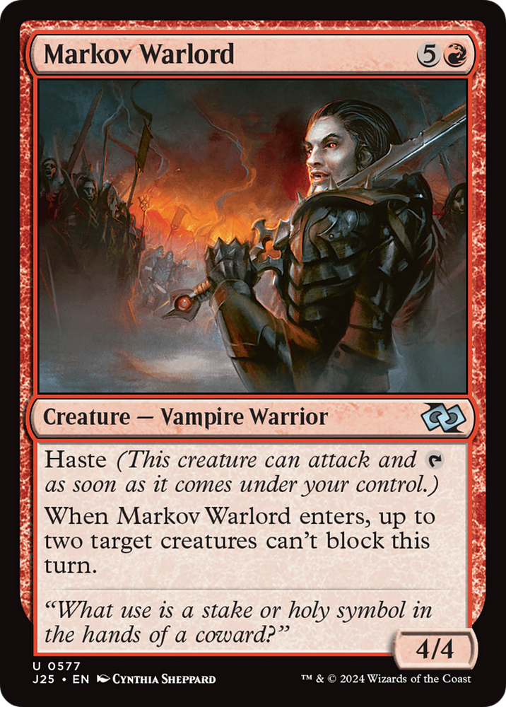 Markov Warlord [Foundations Jumpstart] Magic: The Gathering
