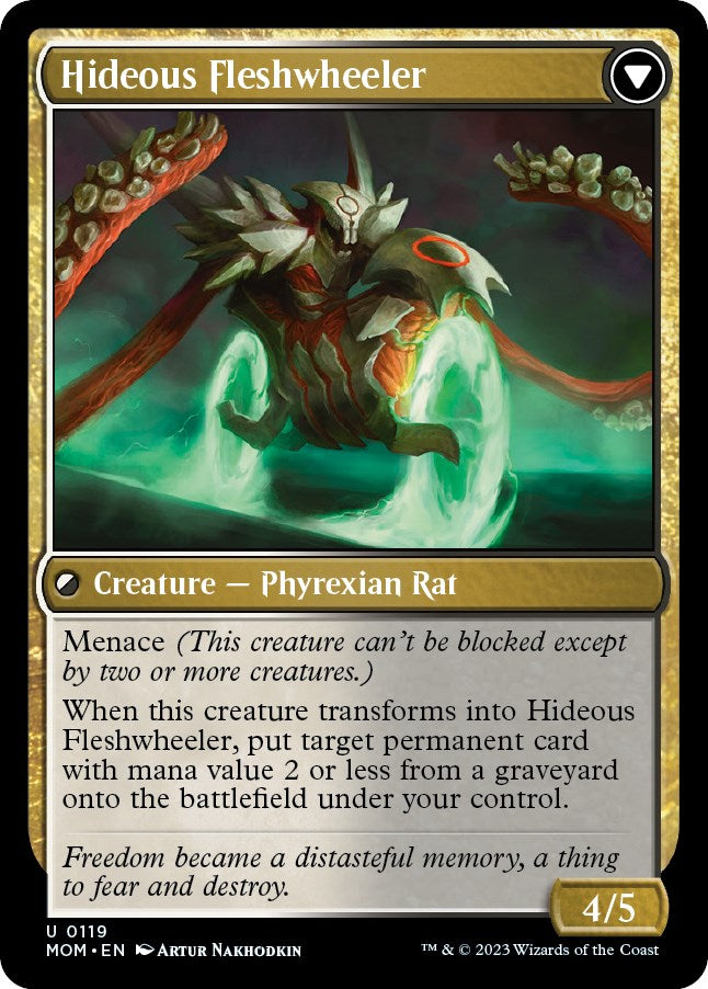 Nezumi Freewheeler // Hideous Fleshwheeler [March of the Machine] Magic: The Gathering